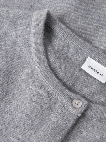 NAME IT Strik Cardigan Saluna Grey Melange